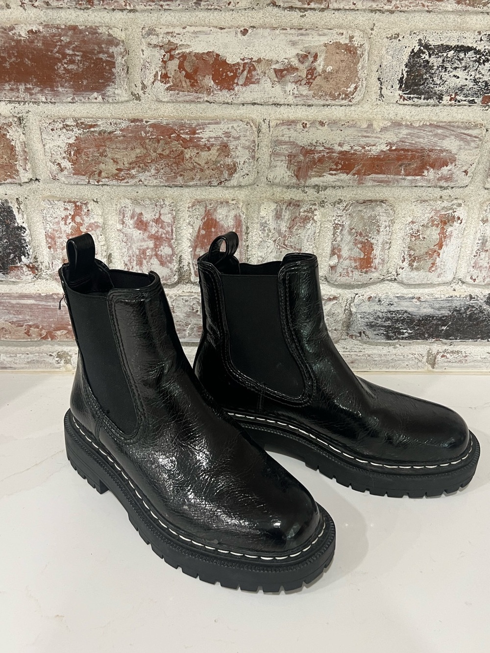 Circus NY by Sam Edelman EFFIE BLACK CRINKLE FAUX LEATHER